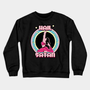 Yoga Pose Hail Satan Crewneck Sweatshirt